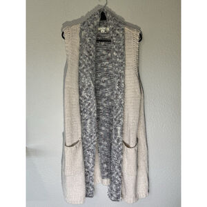 Simply Noelle Chunky Knit Sweater Vest L / xL Cozy Boho Layering Essential